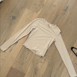 H&M Beige Long Sleeve Top